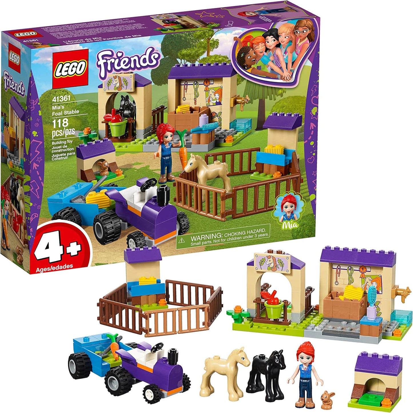 Build Mia's Foal Stable! 118-Piece LEGO Kit
