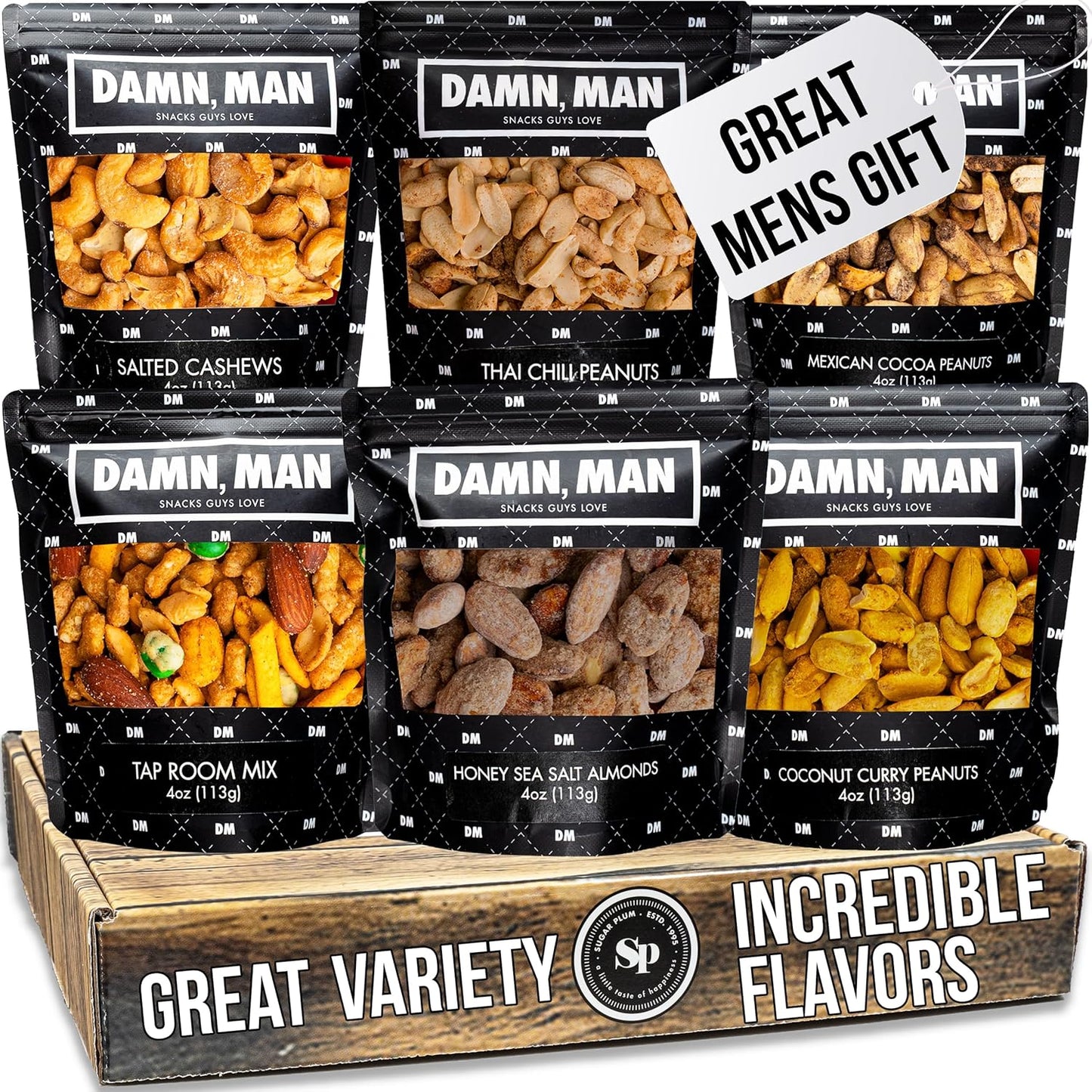 Gourmet Nut Gift Basket for Men - Unique Birthday Gift Idea