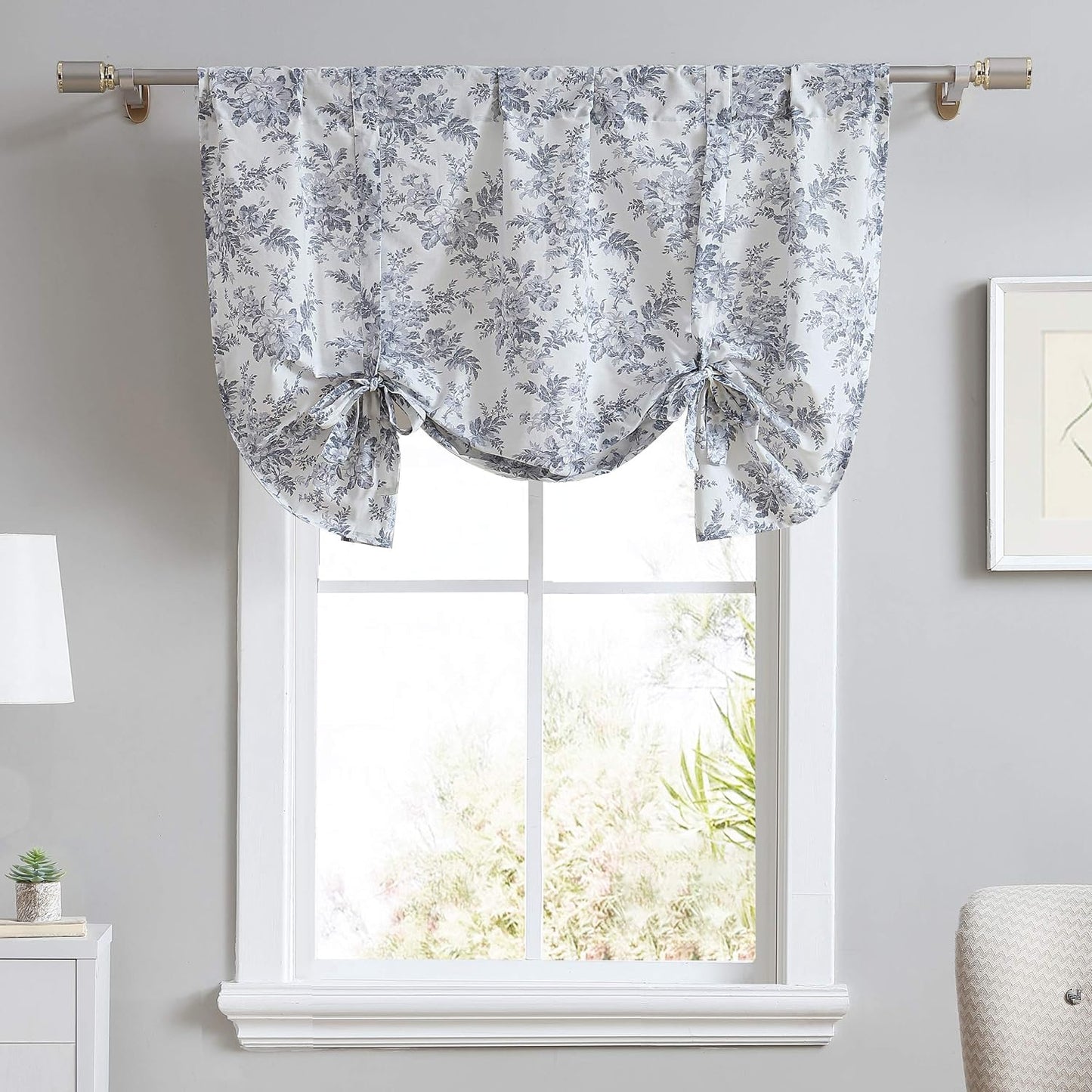 Laura Ashley Tie Up Valance - Chic Floral Decor