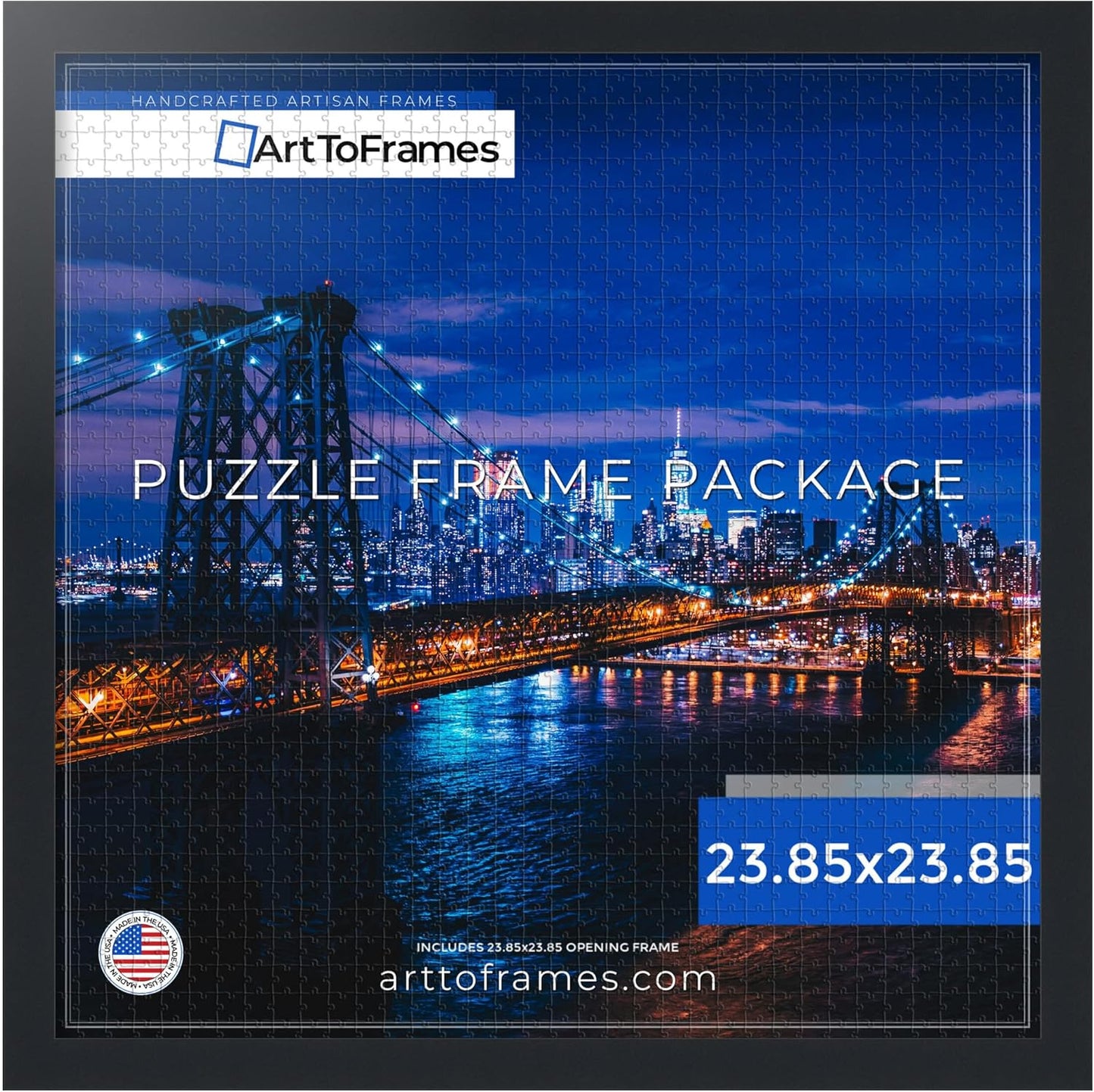 Premium Black Frame for 1000 Piece Puzzles - Elegant Design