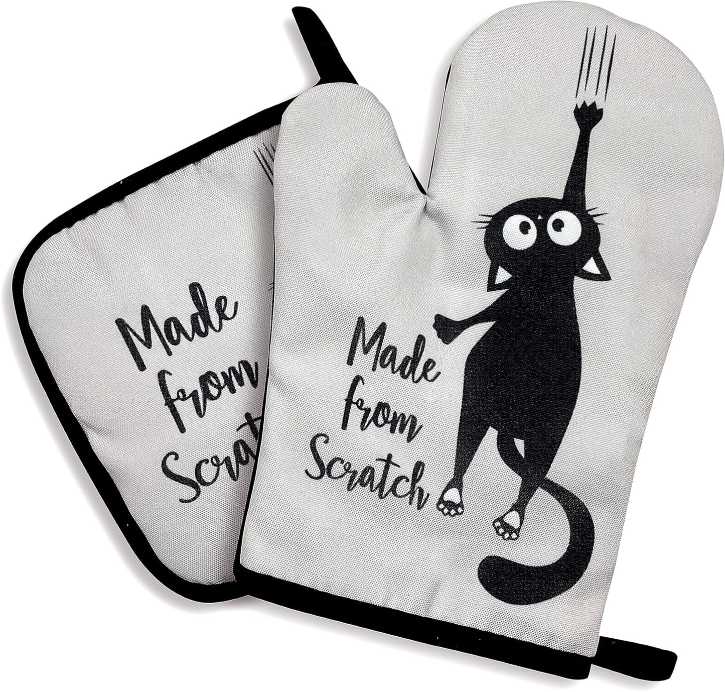 Cat Lover's Non-Slip Oven Mitts Duo