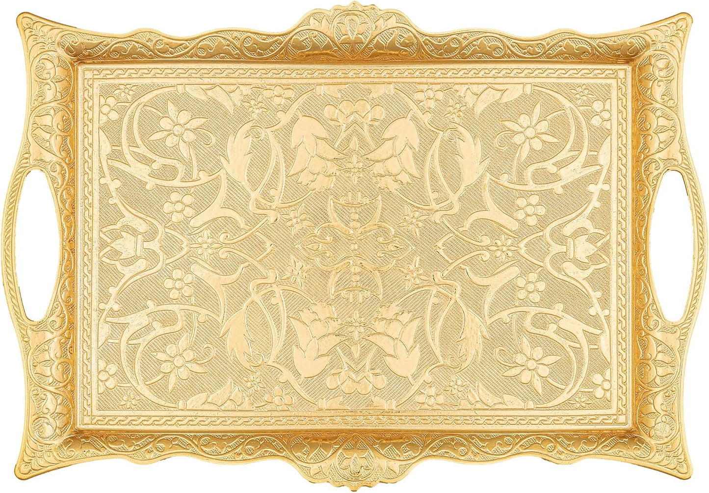 Alisveristime Ottoman Zamak Serving Tray with Traditional Motifs
