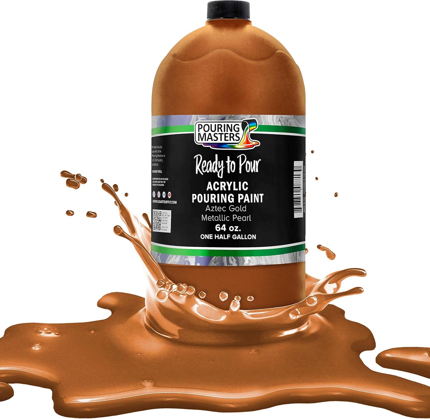 Pouring Masters Aztec Gold Metallic Pearl Acrylic Paint for Art