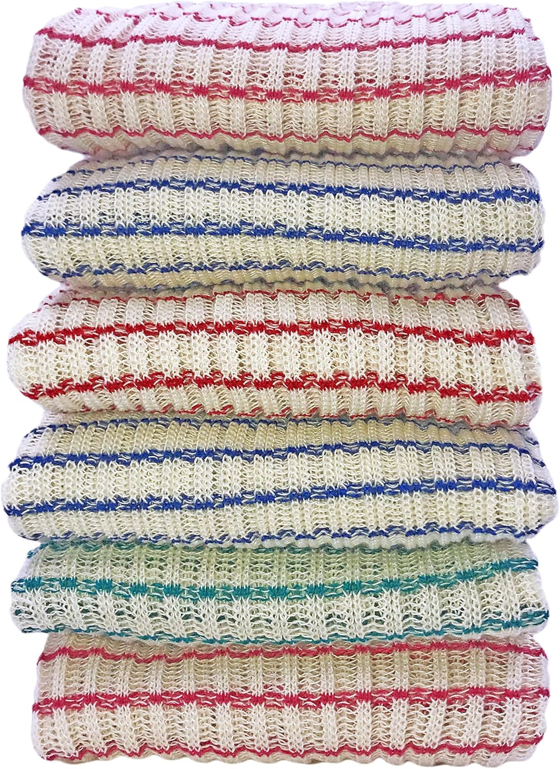 6-Pack Multicolored Dish Cloths: Textured Cleaning Power!