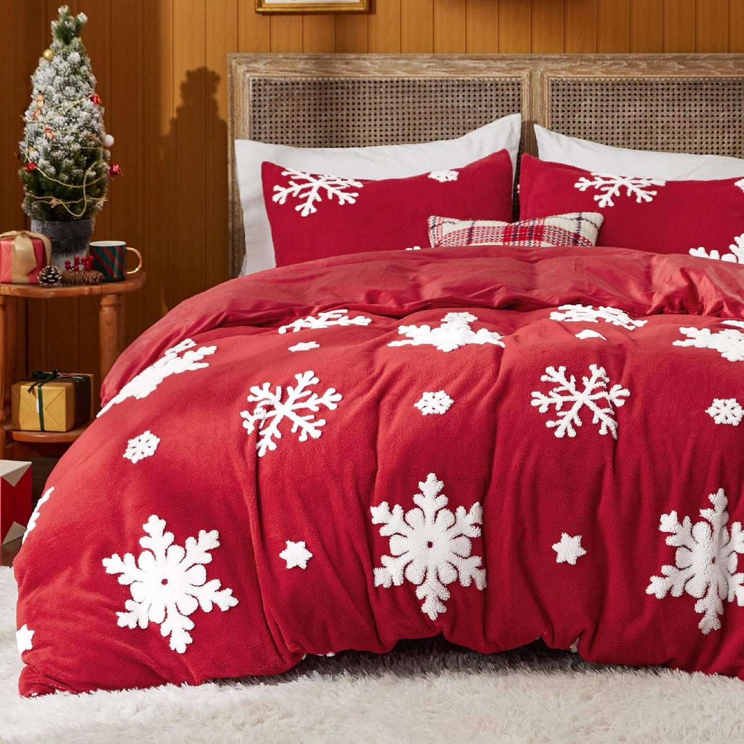 Fluffy Duvet Cover Set - Ultra Soft Plush Shaggy Comforter