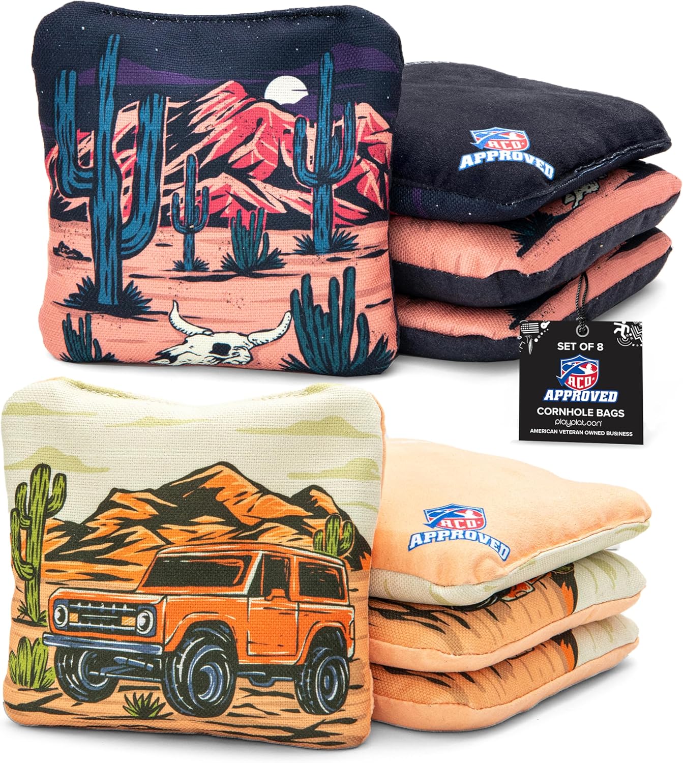 Professional Cornhole Bags Set of 8 - ACO Approved Quality