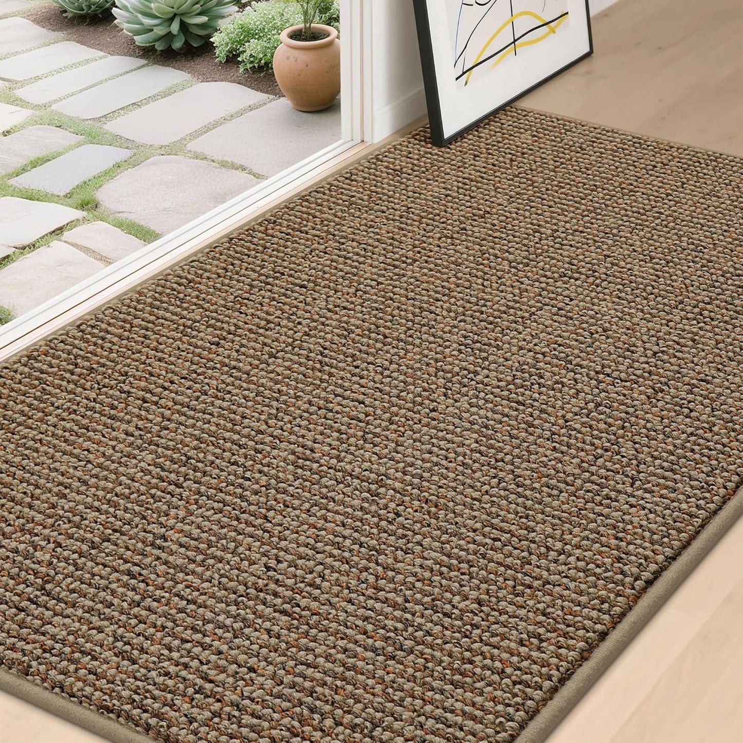 BEQHAUSE Dirt Trapper Door Mat: Non-Slip & Washable