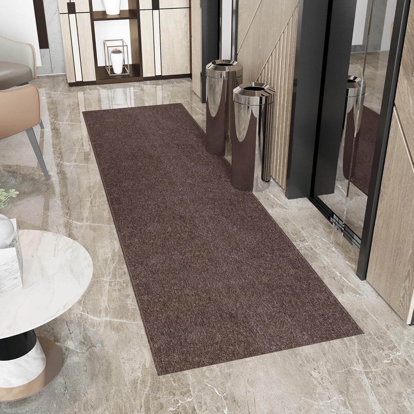 Ottomanson Ultra-Thin Hallway Runner Rug for High-Traffic Areas