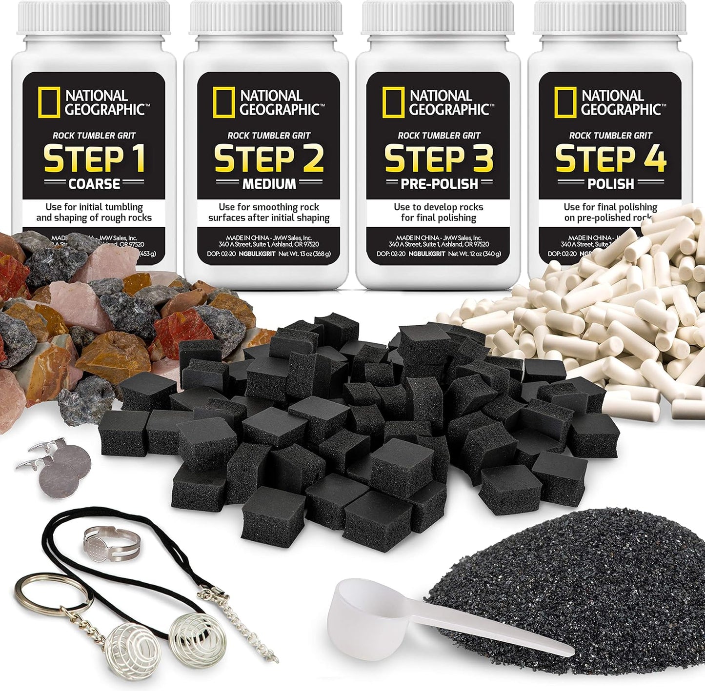 National Geographic Rock Tumbler Refill Kit for Stunning Results
