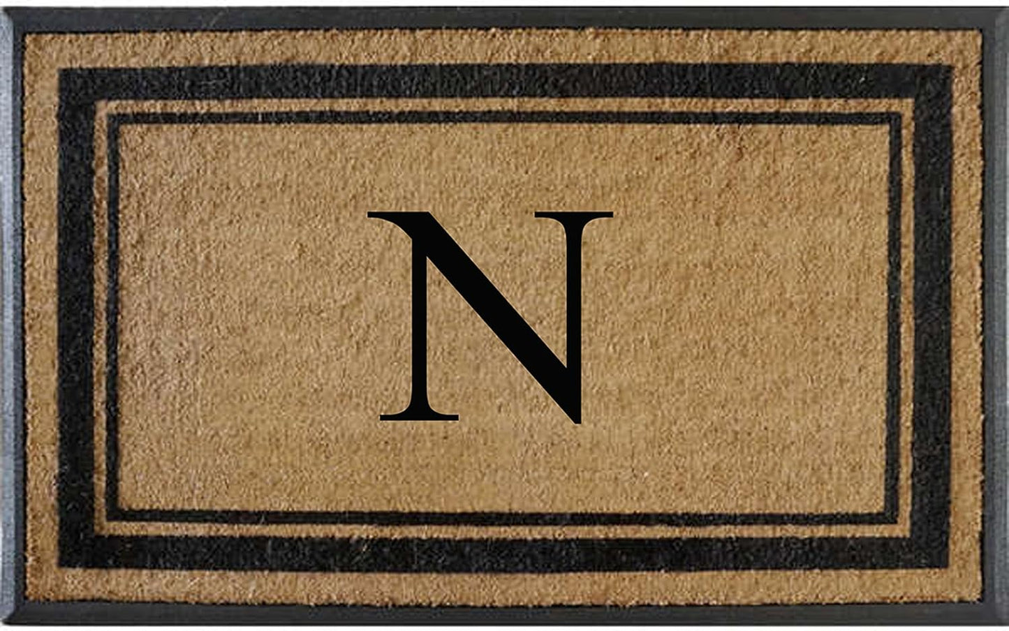 Natural Rubber & Coir Flocked Doormat for Front Door Use