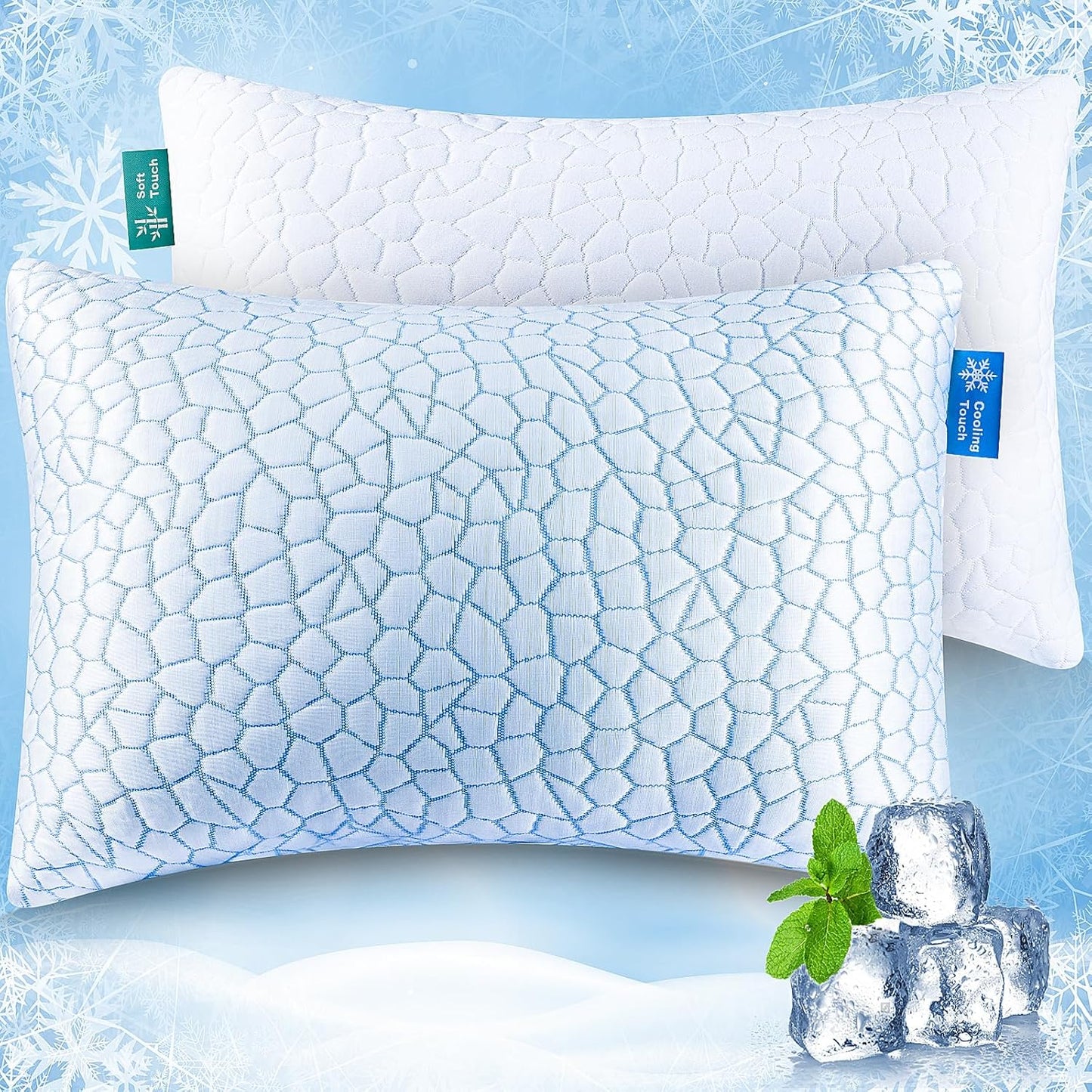 QUTOOL Cooling Memory Foam Pillows - Sleep Soundly