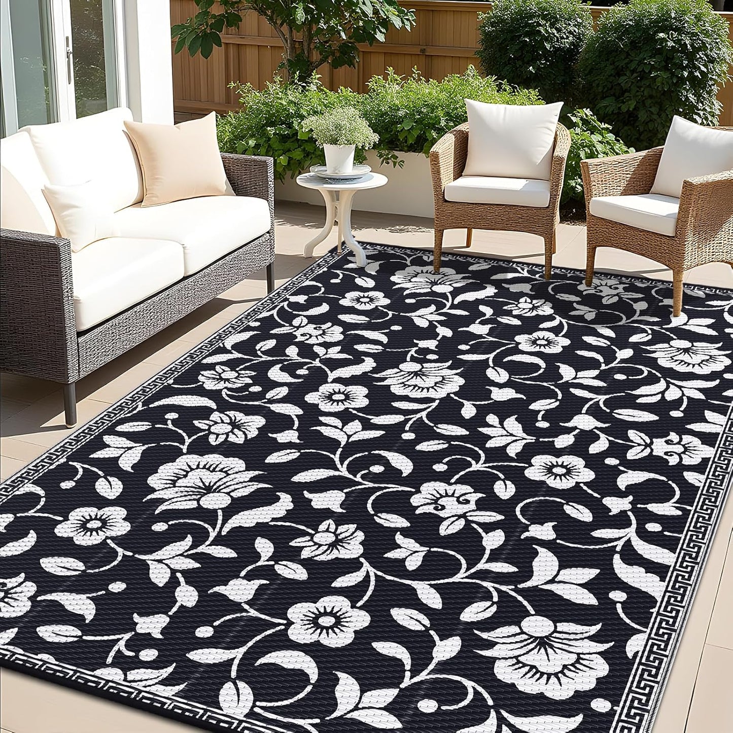 OLANLY Waterproof Outdoor Rug 6x9 ft for Stylish Outdoor Spaces