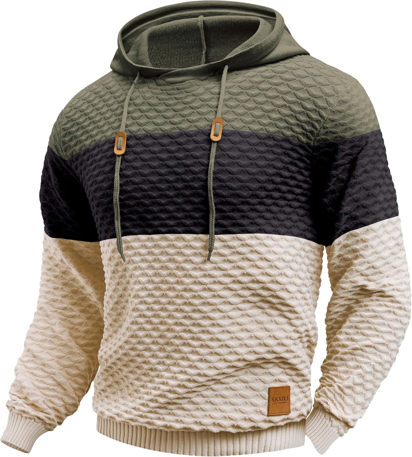 KKXILI Men's Knit Hoodie - Cozy Style Upgrade!