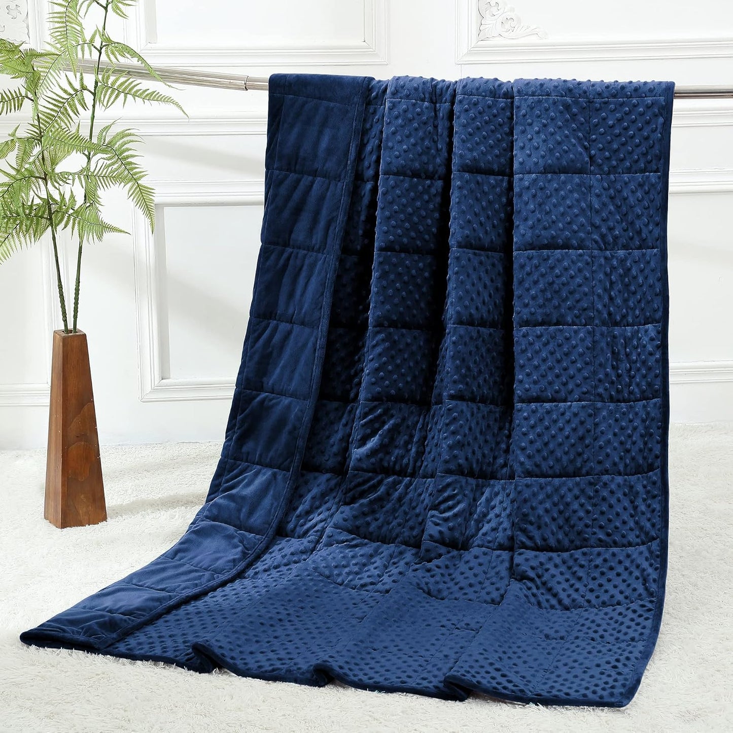 Alomidds Weighted Blanket for Adults, Soft and Cooling Minky