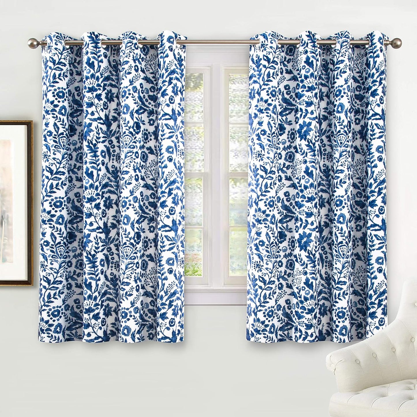 DriftAway Julia Watercolor Blackout Curtains for Energy Saving