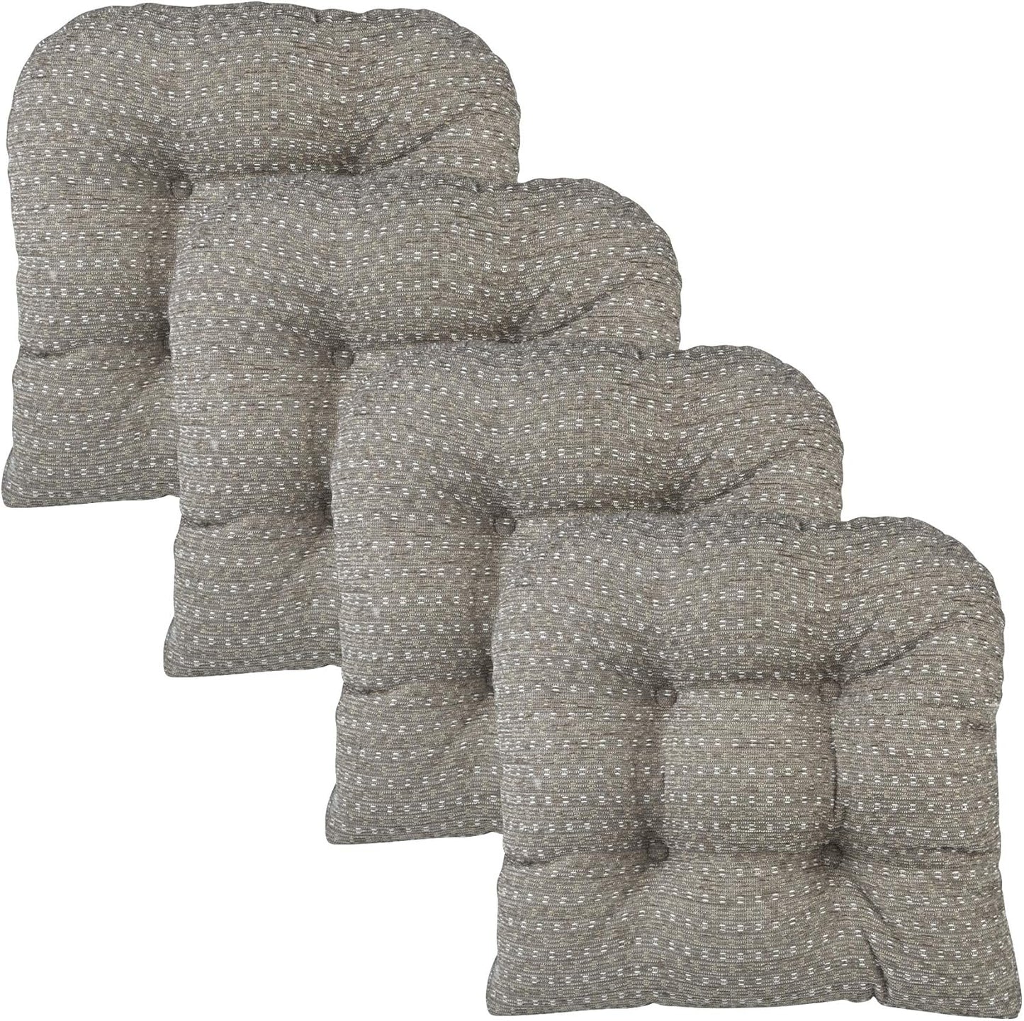 Klear Vu Gripper Overstuffed Non-Slip Dining Chair Cushions