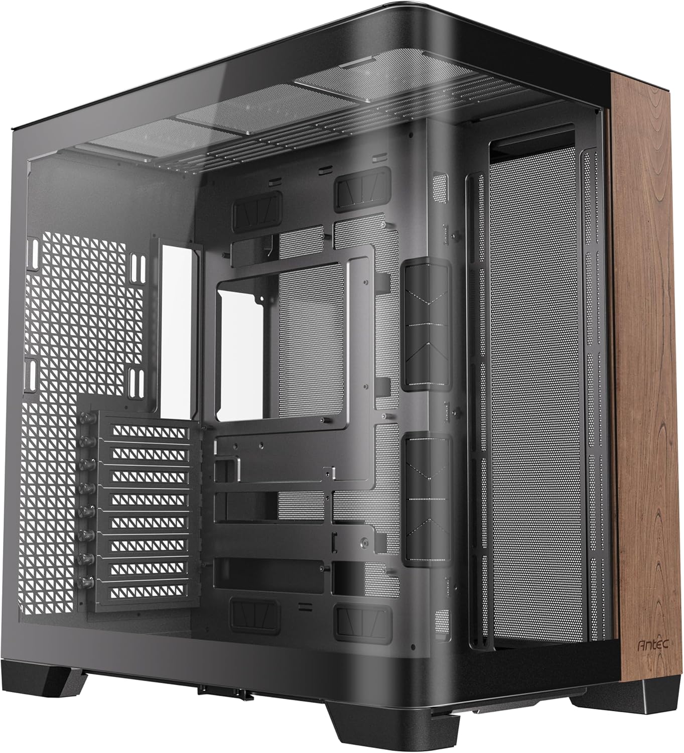 Antec C8 Curve Wood Full-Tower E-ATX PC Case with Glass Panel