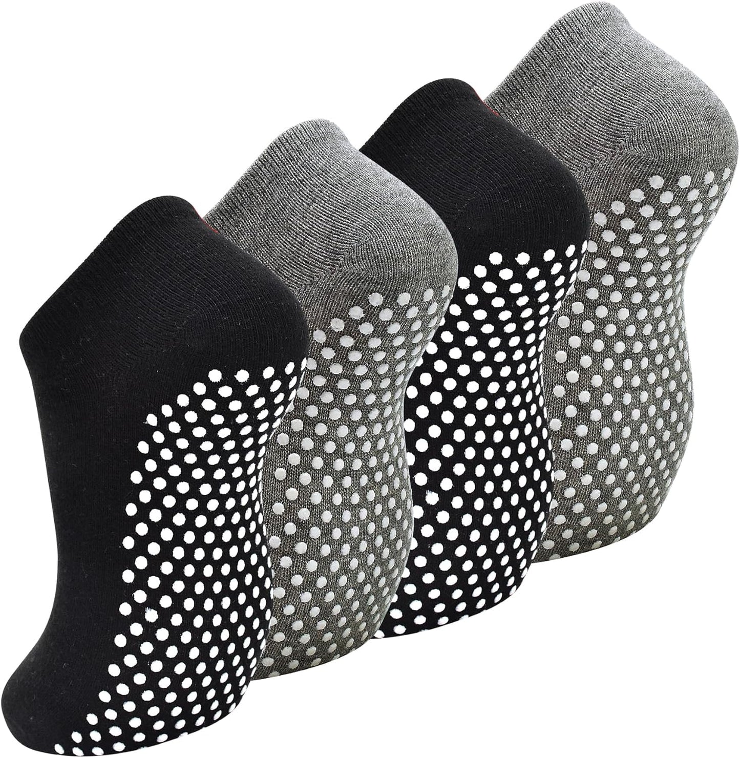 SkiBeaut Non-Slip Gripper Socks, 4 Pairs for Active Women