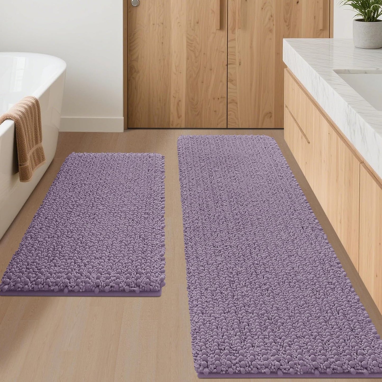 Luxury Chenille Toilet Bathroom Rug Mat Set for Comfort and Style