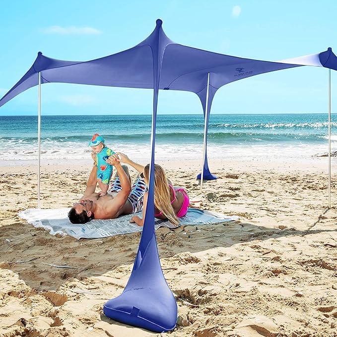 SUN NINJA Beach Tent Sun Shelter with UPF50+ Protection