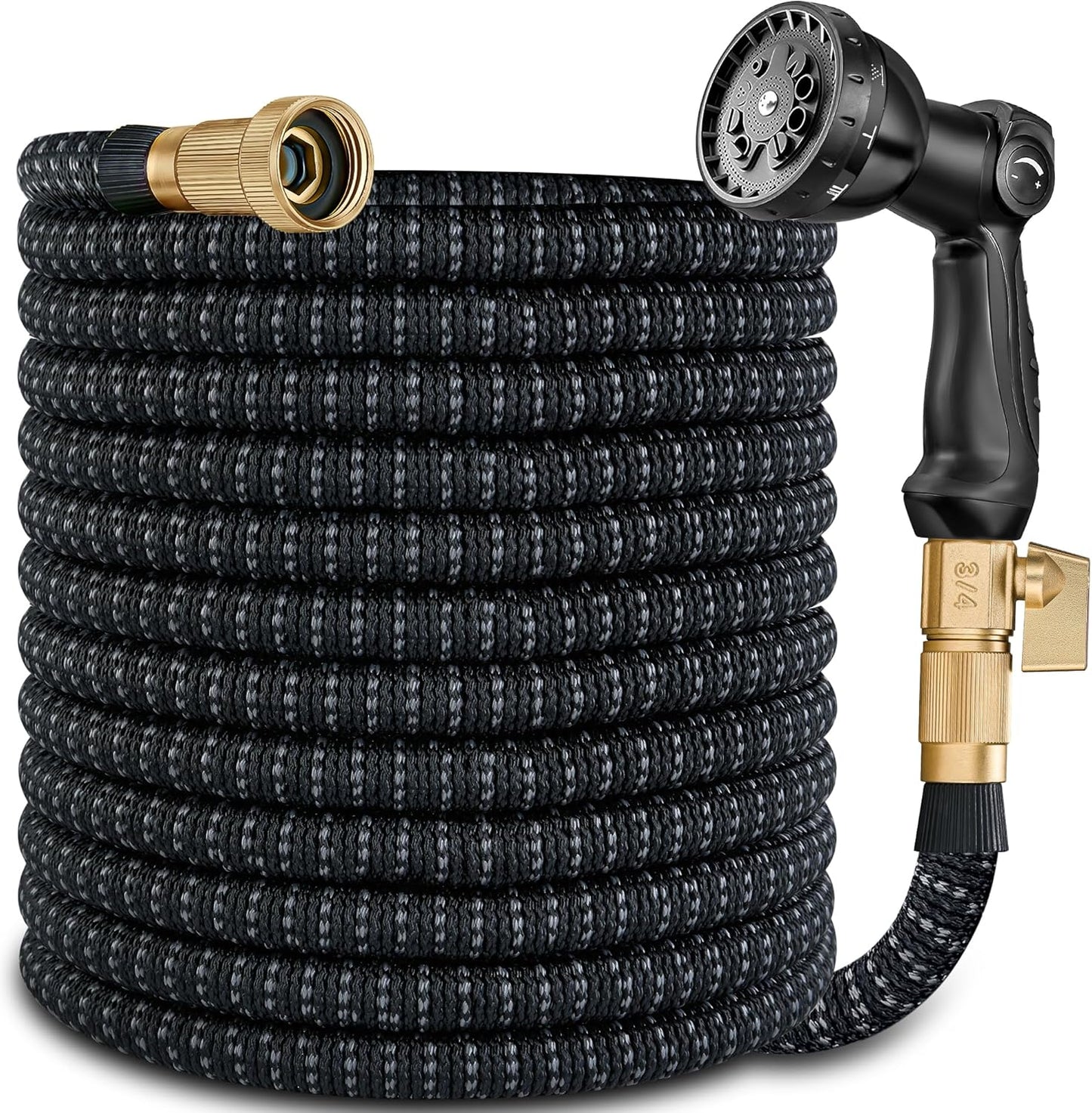 100 ft Expandable Garden Hose with Extra-Strong Brass Connectors
