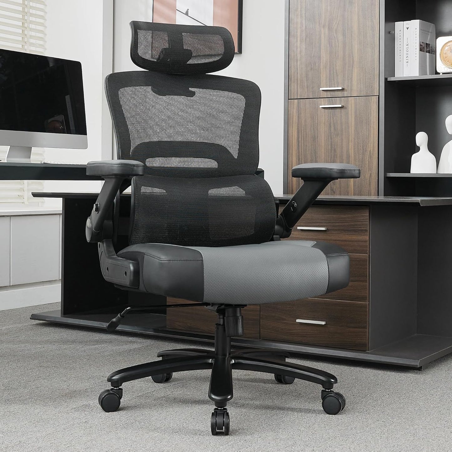 500lbs Big & Tall Office Chair, Ergonomic Mesh with Lumbar Support
