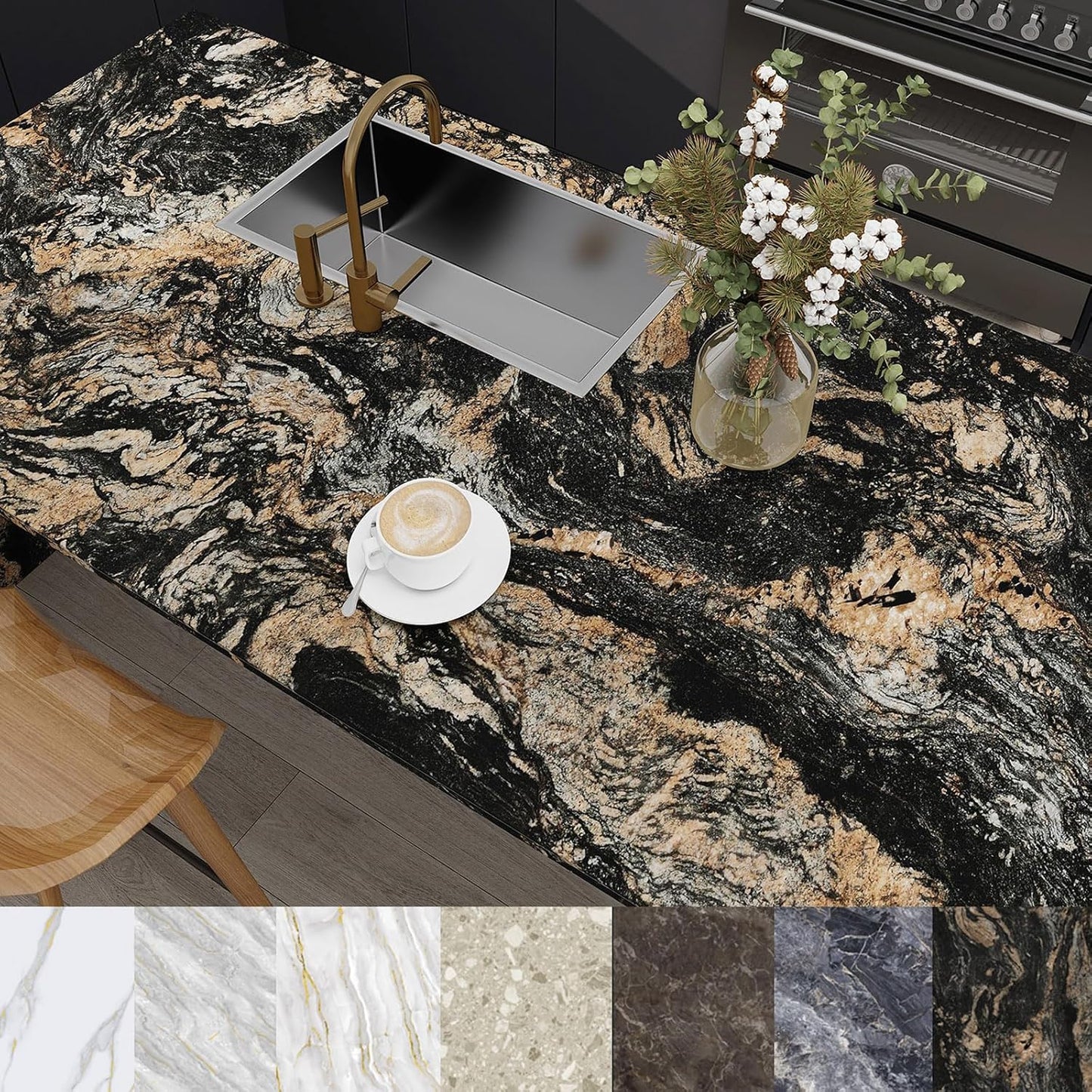 Marble Contact Paper for Countertops Cover - Peel and Stick Wallpaper