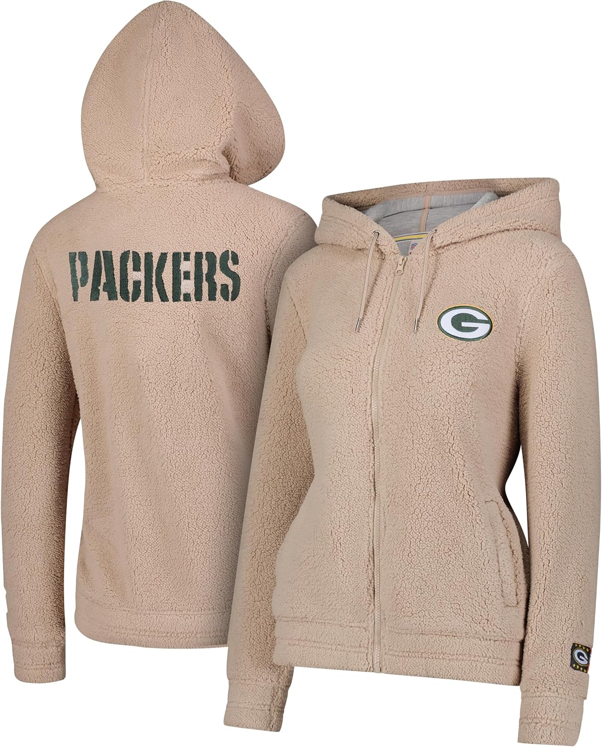 Ultra Game Women's NFL Super Soft Sherpa Full Zip Hoodie Jacket