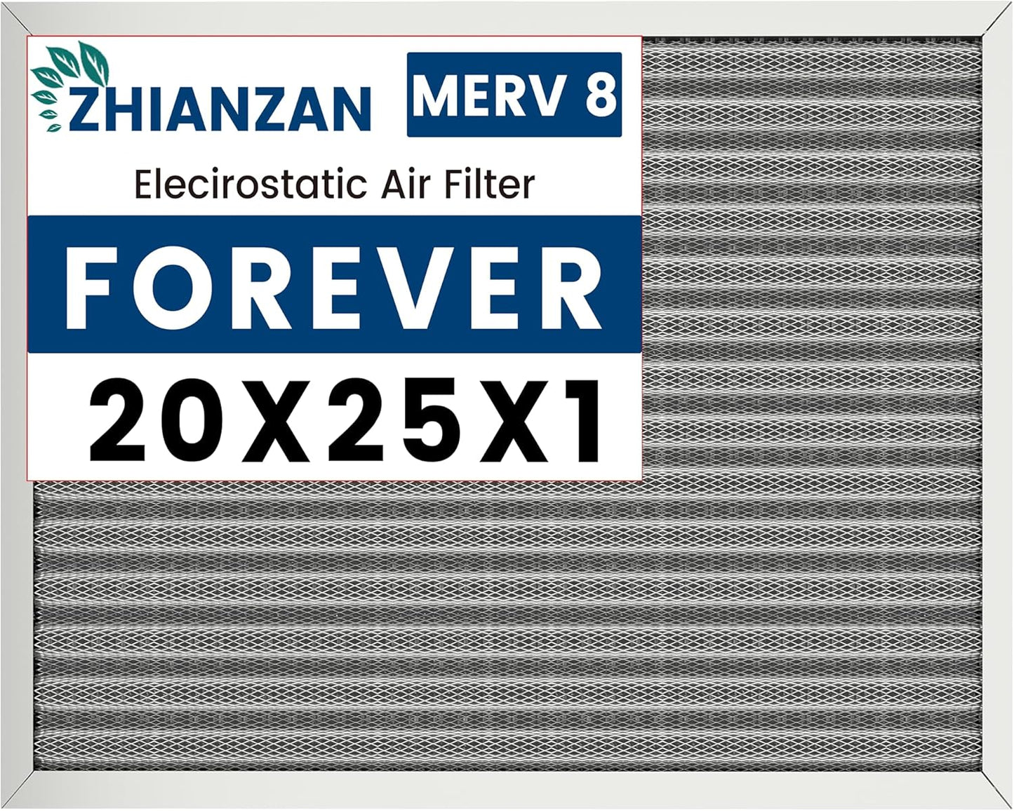 20x25x1 HVAC Furnace Air Filter - Lasts a Lifetime, Washable