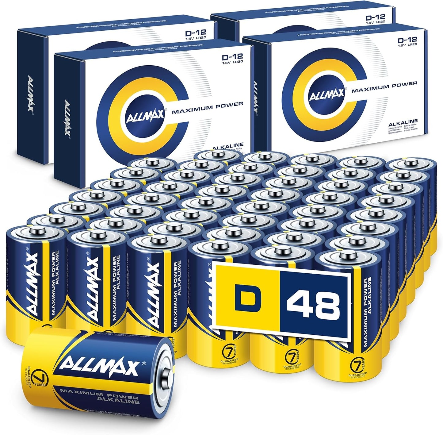Allmax D Maximum Power Alkaline Batteries for Ultimate Performance