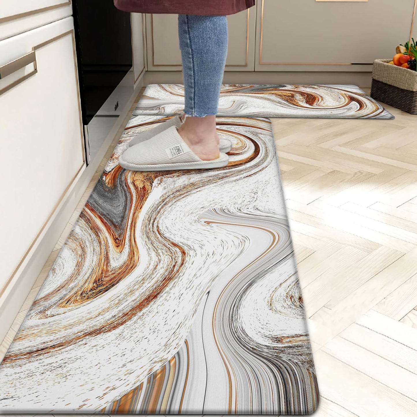 Anti Fatigue Kitchen Mats Set of 2 for Comfort and Style