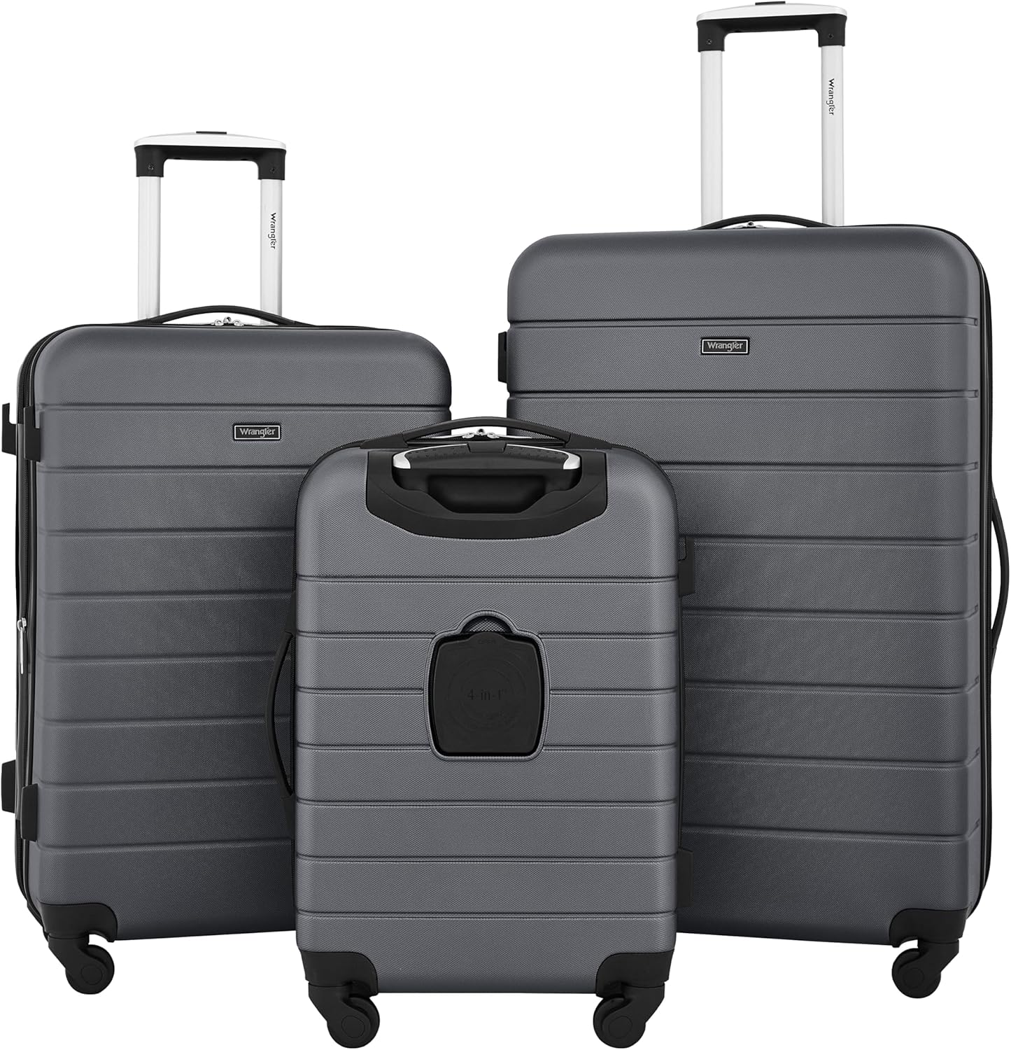 Wrangler Smart Luggage Set with USB Port and Cup Holder