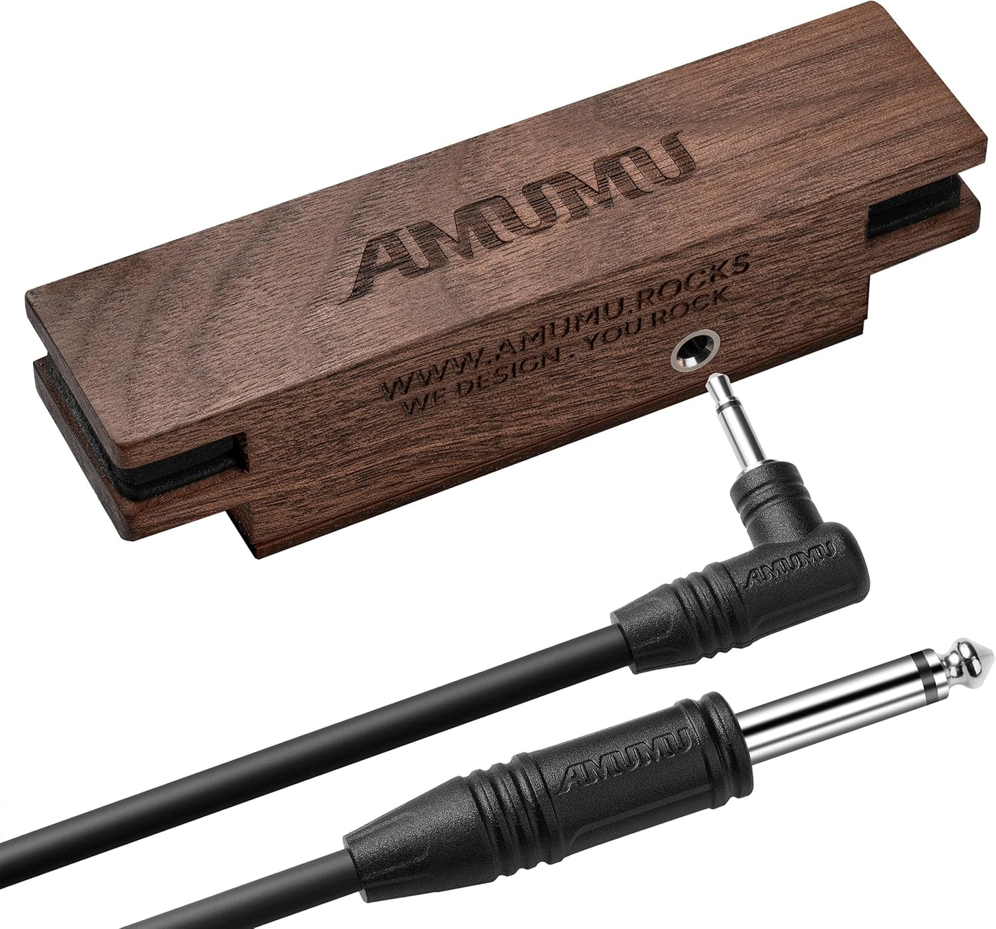 AMUMU SP30WN Walnut Woody Soundhole Pickup for Acoustic Guitars