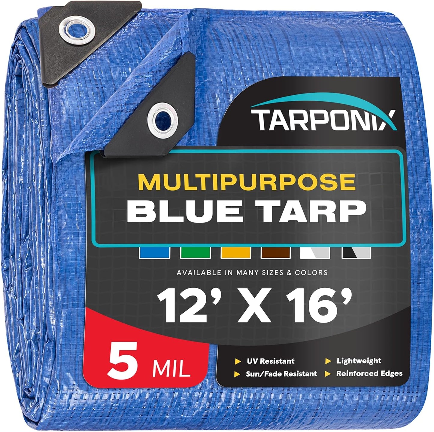 Better Blue Poly Tarp 12 x 16 Waterproof Cover for All Uses