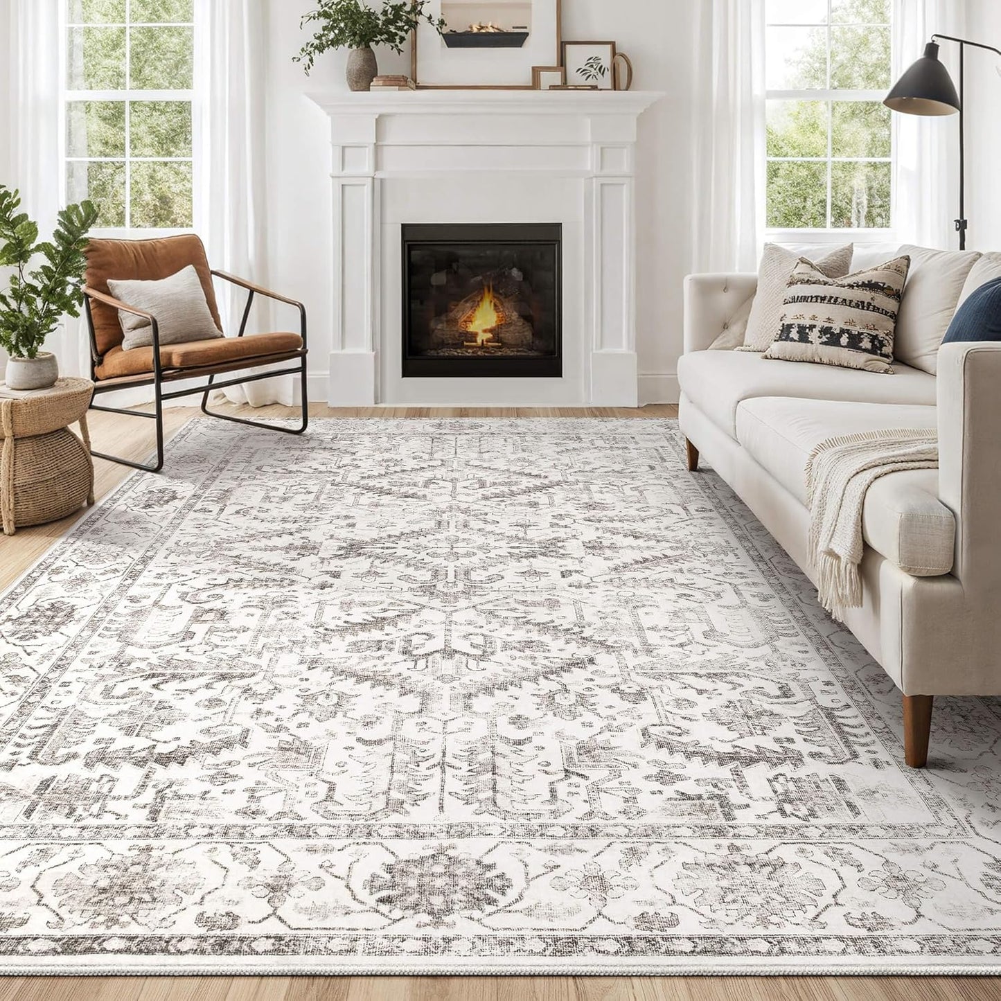 Vintage Area Rugs 9x12 for Living Room - Soft Washable Design