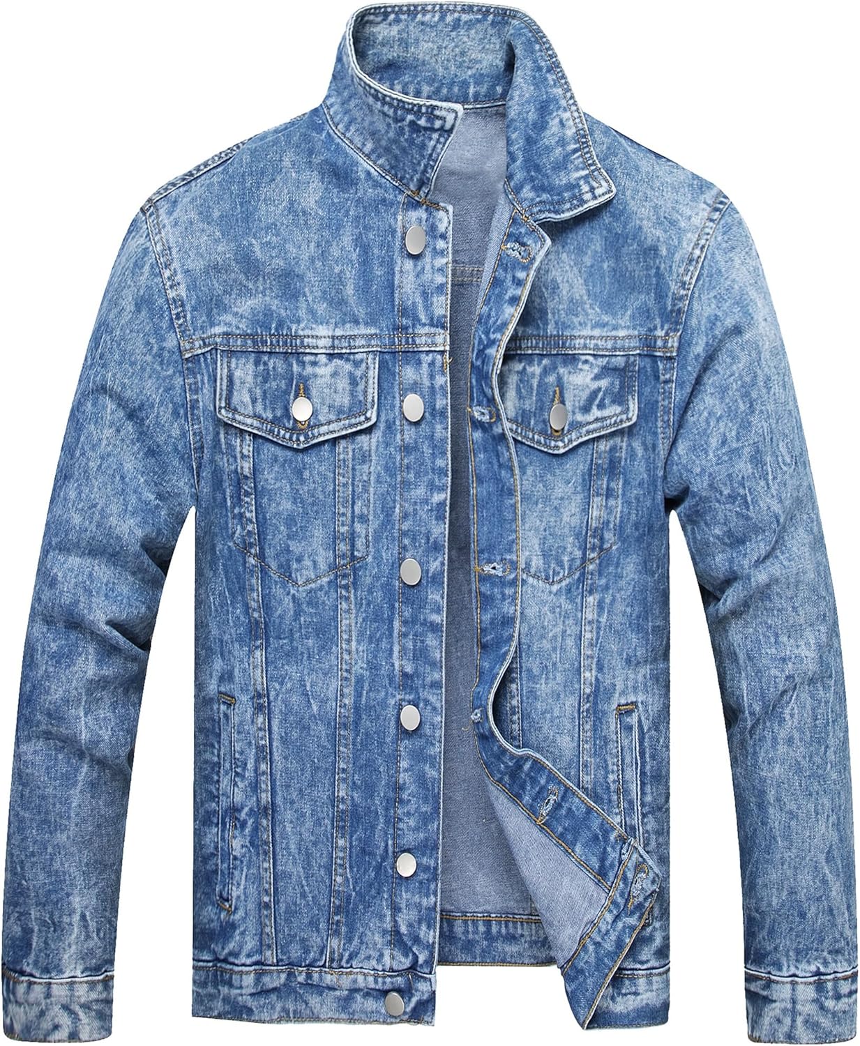 LZLER Men's Distressed Denim Jackets for Trendy Fashion Style