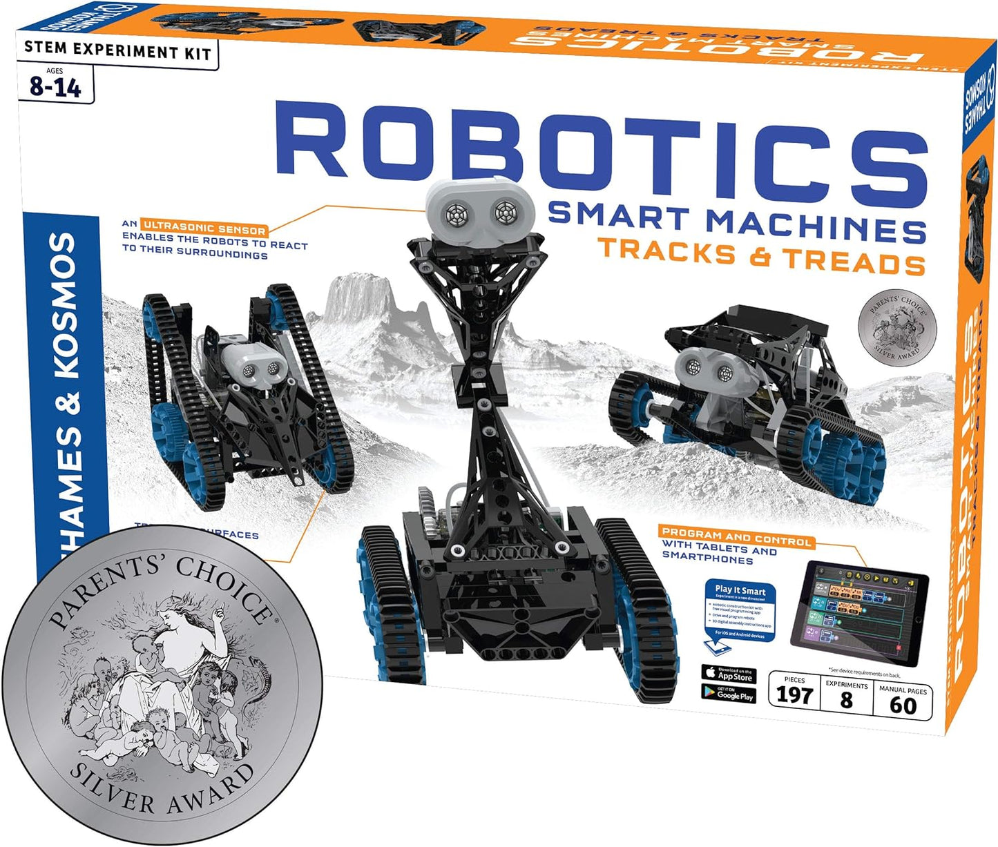 STEM Robotics Kit | Build 8 Robots | Color Manual | Ages 8+ | Parents' Choice Winner