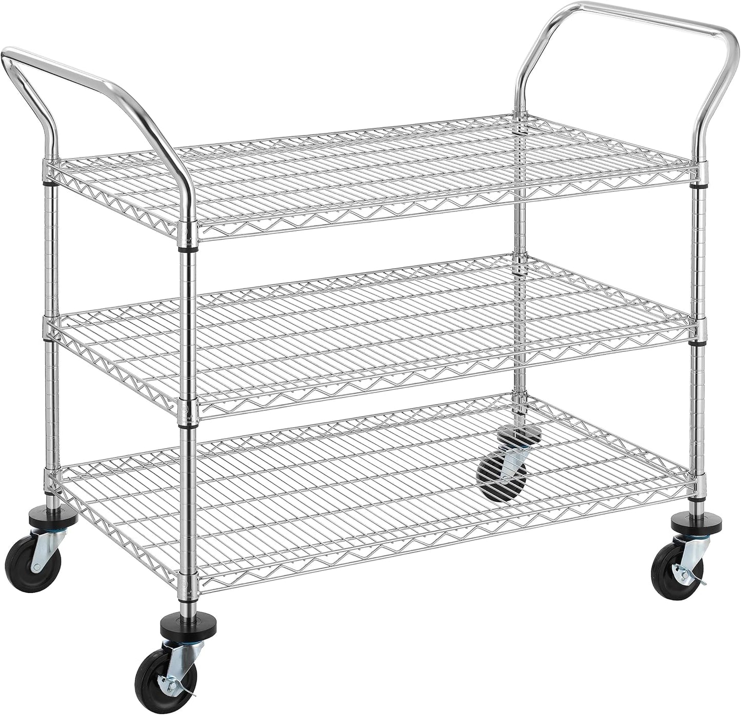 Finnhomy 3-Tier Heavy Duty Utility Cart with Wheels and Handles