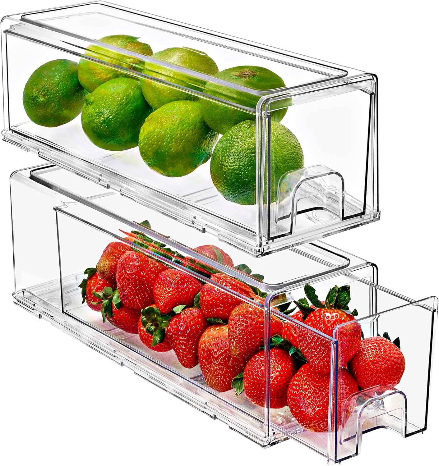 Sorbus Small Clear Storage Drawers for Kitchen and Pantry Use