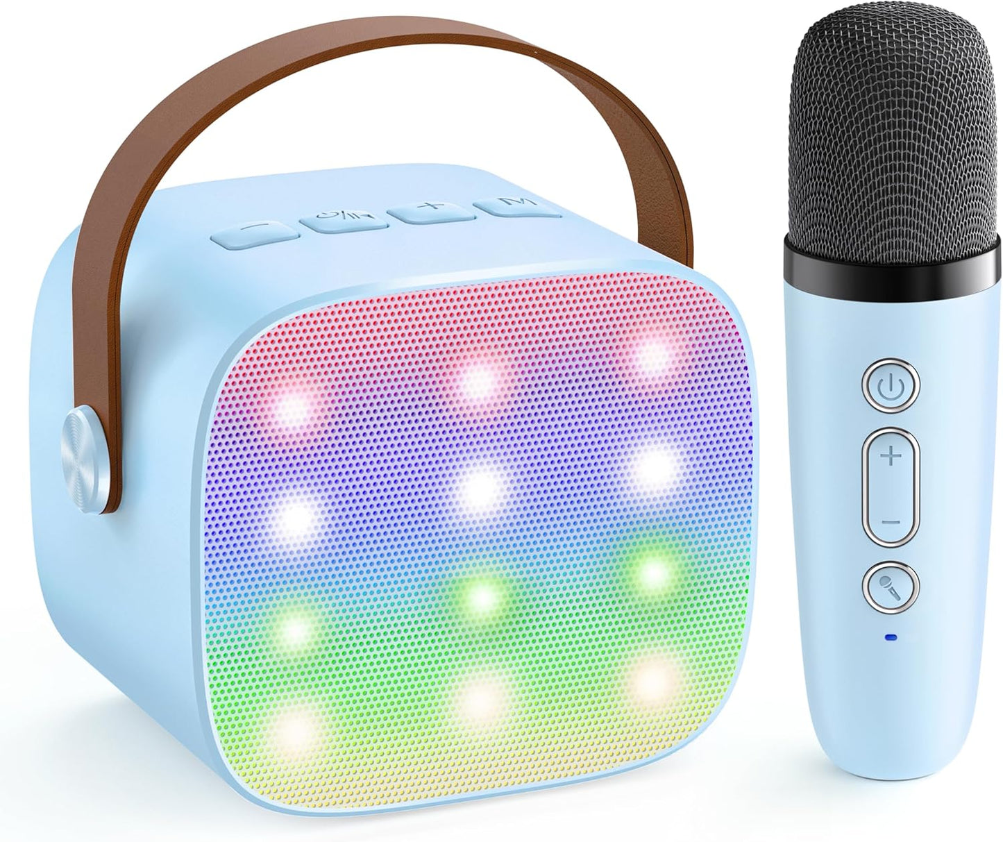 Karaoke Fun for Kids, Portable Bluetooth Mic Speaker (Blue)