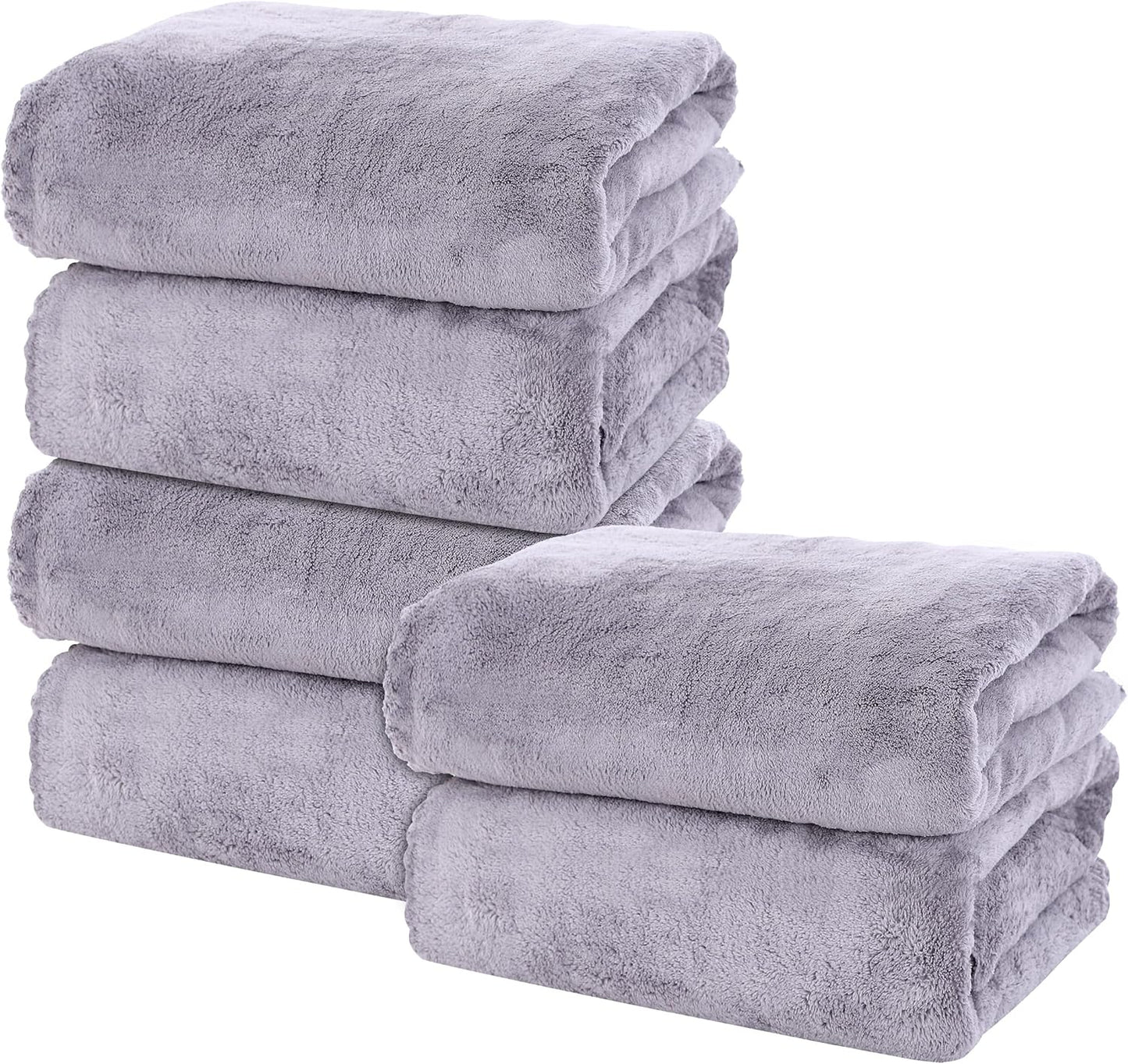 MOONQUEEN 6 Pack Premium Bath Towel Set - Quick Drying Towels
