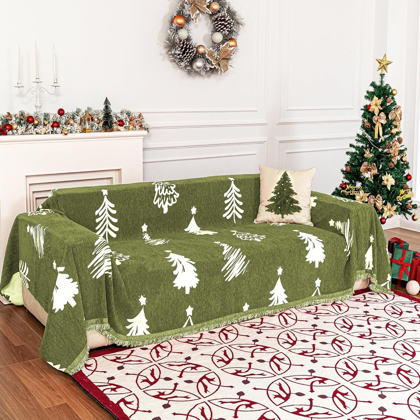 MYSKY HOME 71X134 inches Sofa Cover for Sectional Couches