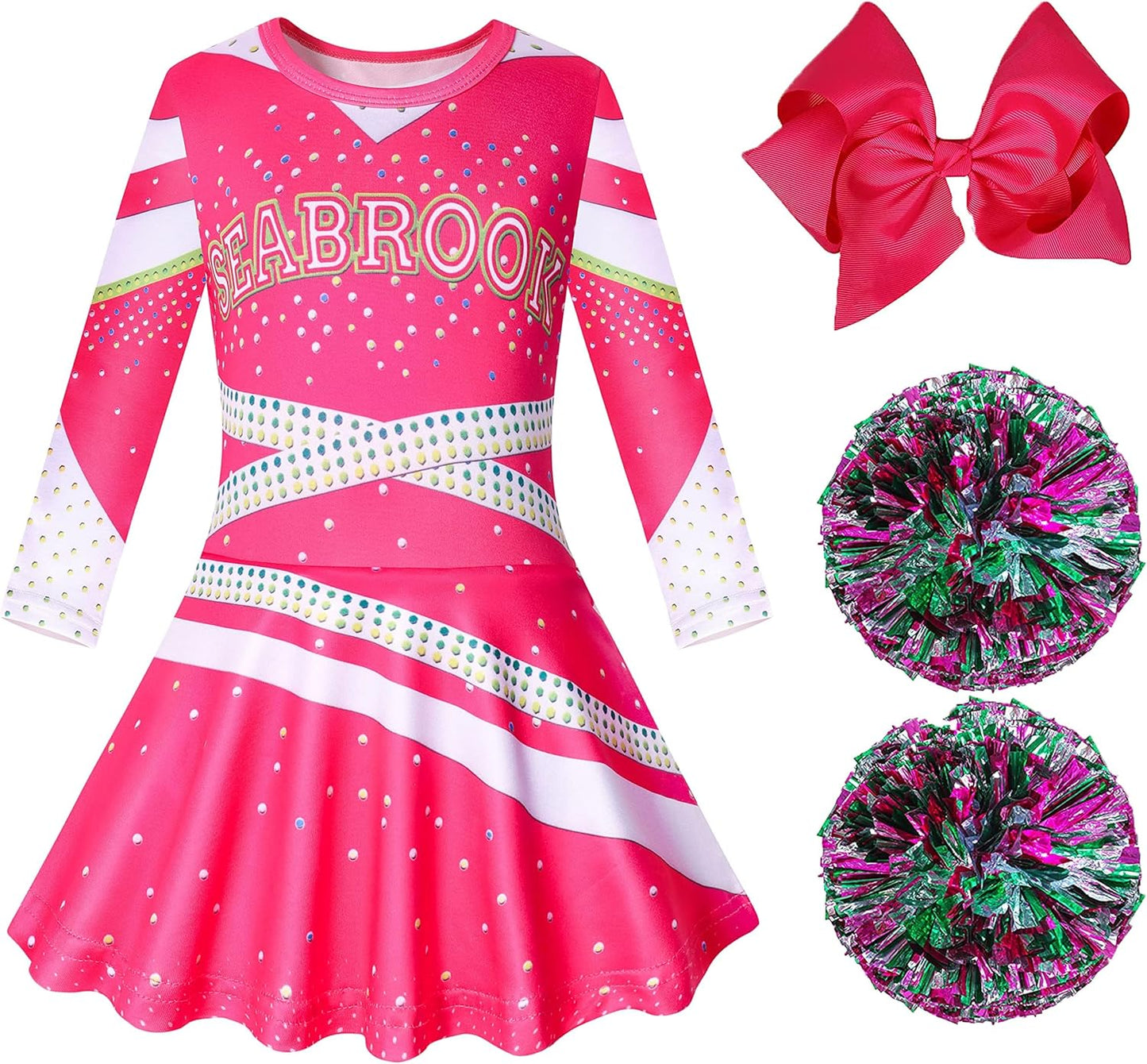 Zombies Girls Cheerleader Costume for Halloween Dress Up Fun