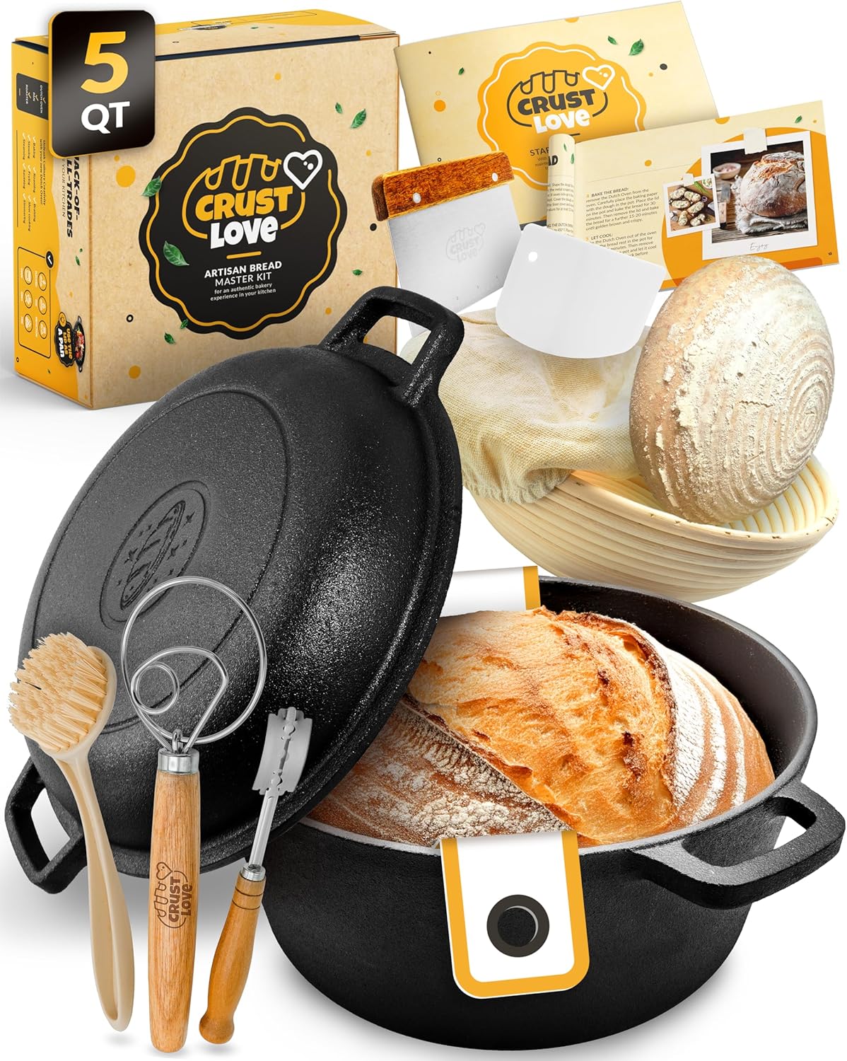 Cast Iron Dutch Oven for Bread Baking by CRUSTLOVE