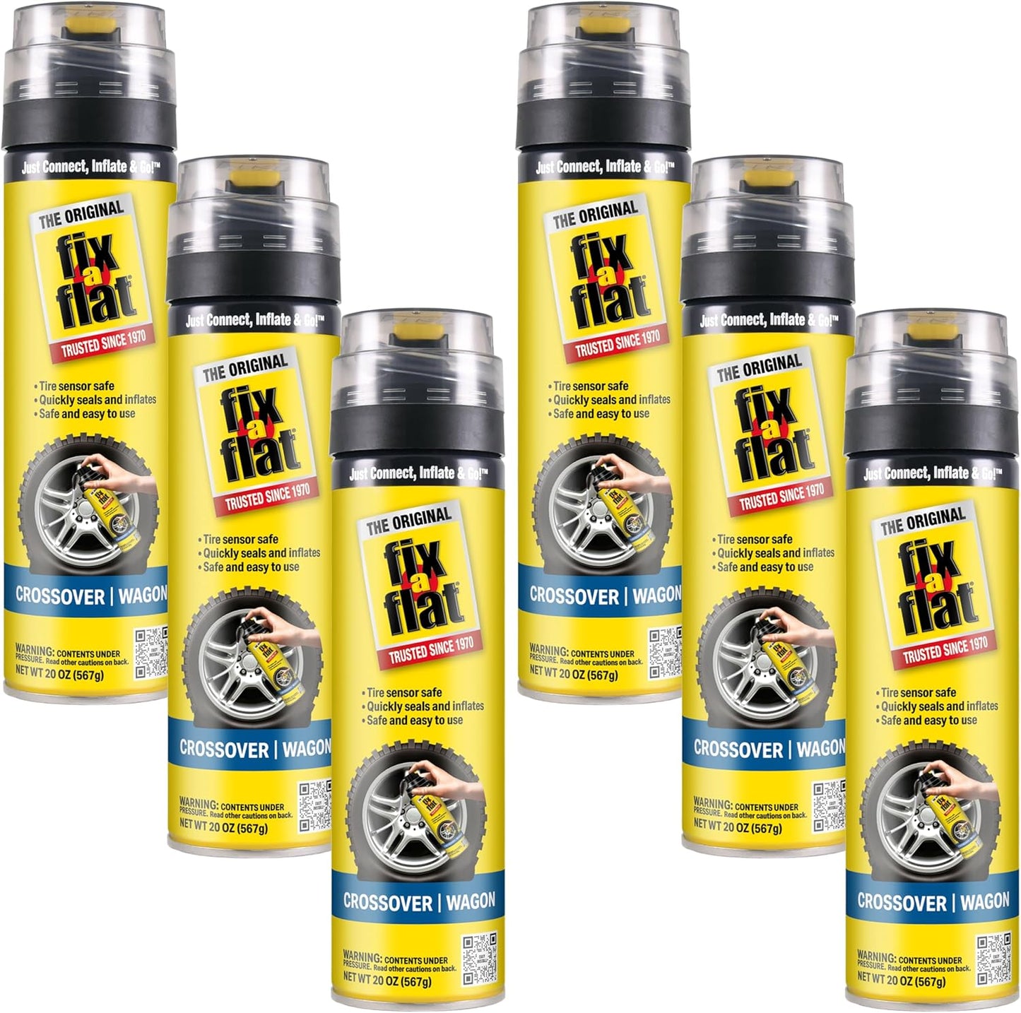 Fix-A-Flat S60430-6PK Emergency Flat Tire Repair Solution