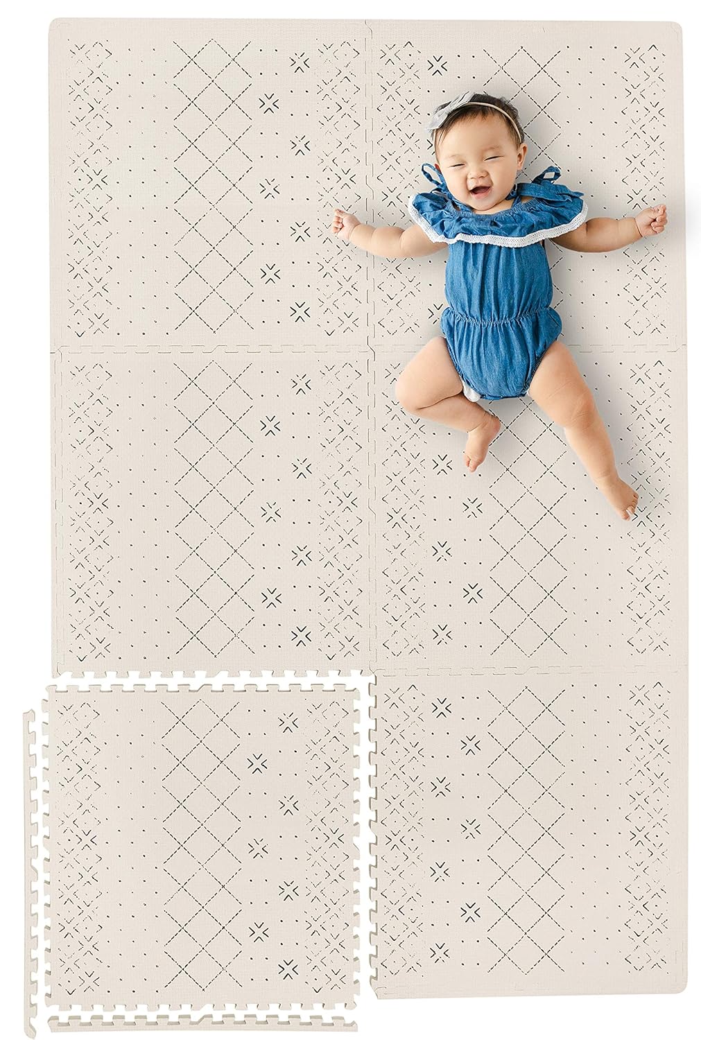 Yay Mats Stylish XL Baby Play Mat - Safe Non-Toxic Foam - 6ft x 4ft