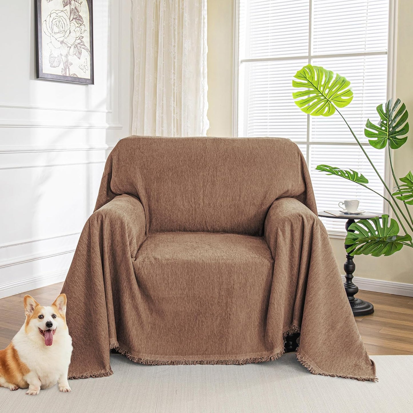 MYSKY HOME Oversized Armchair Couch Cover for Ultimate Protection