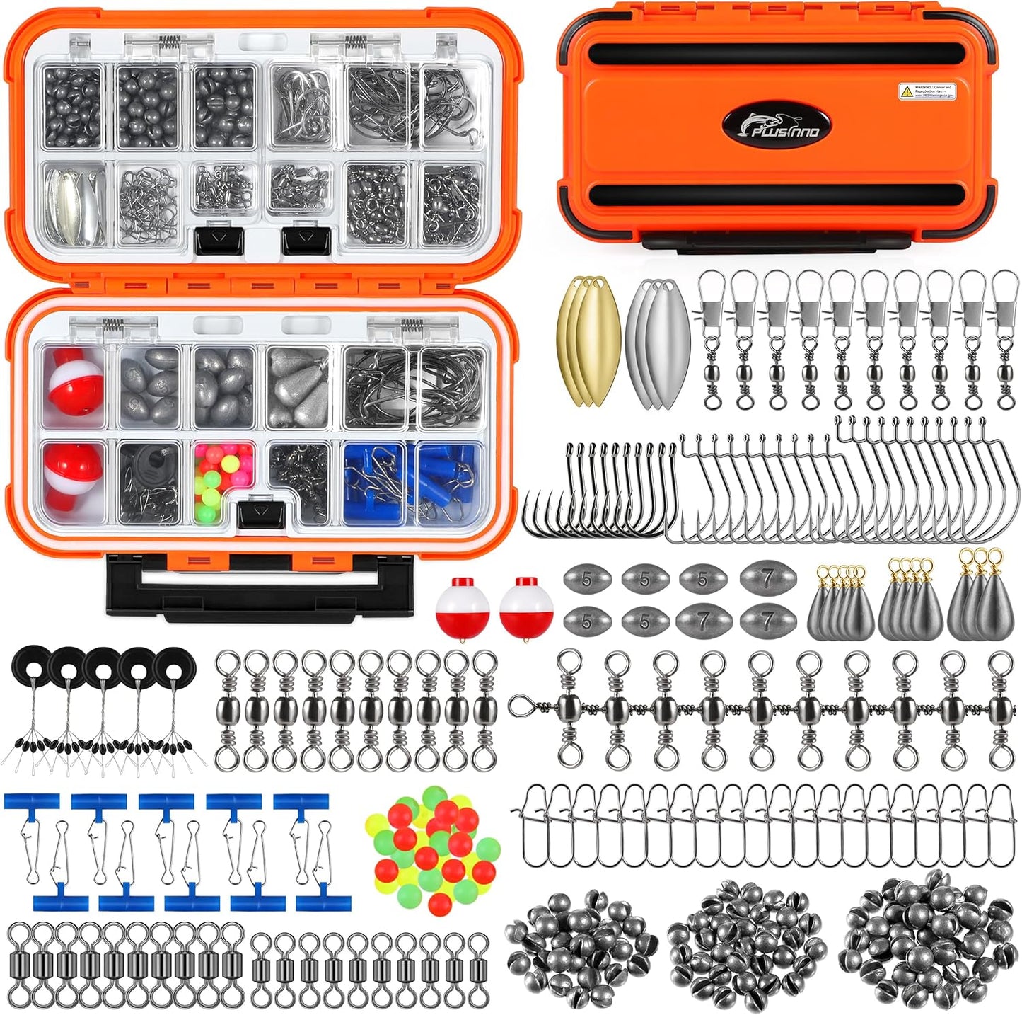 253pcs Fishing Accessories Kit with Tackle - Ultimate Gear for Bass, Bluegill, Crappie
