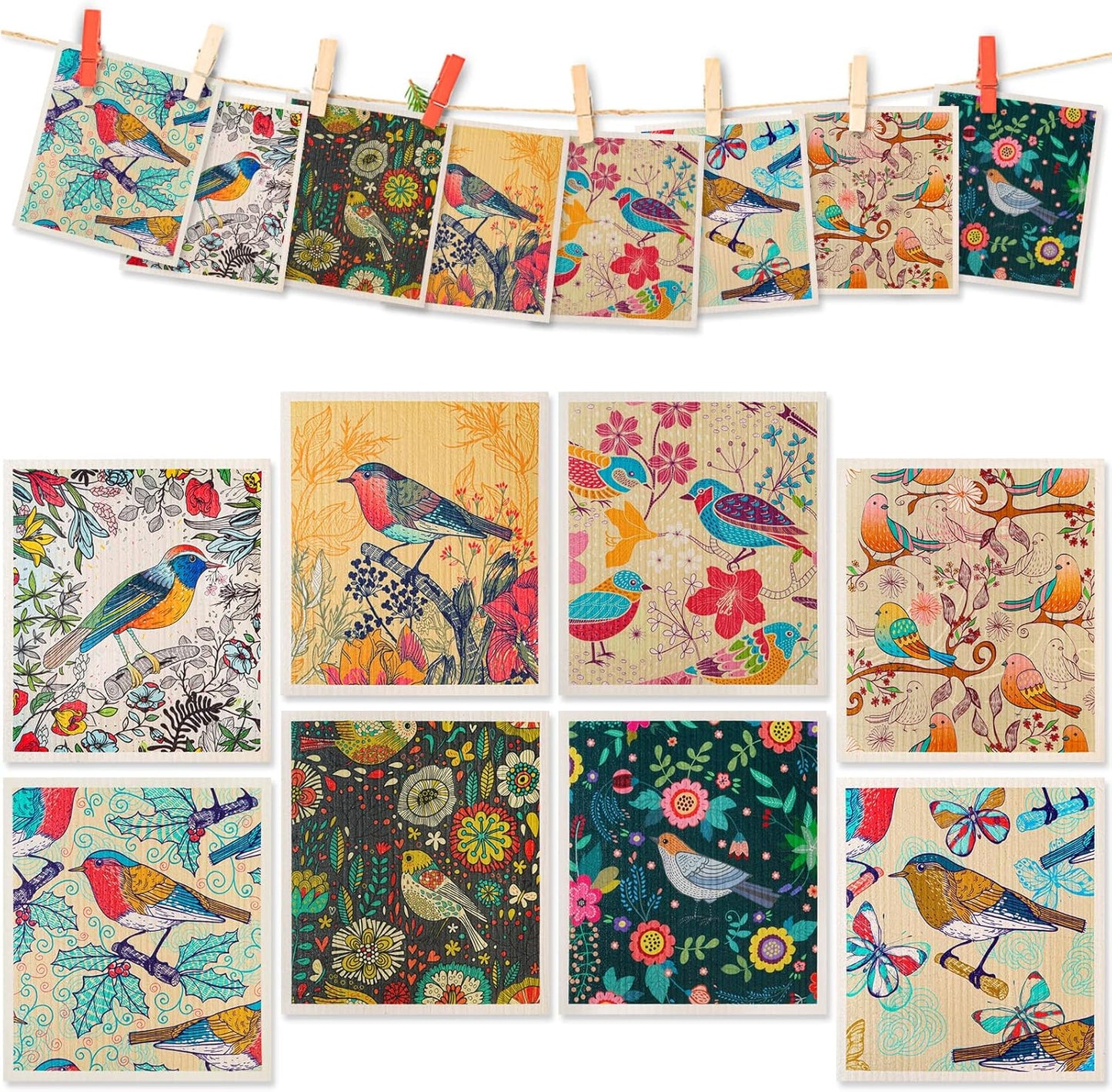 Reusable Absorbent Kitchen Towels - 8 Pack