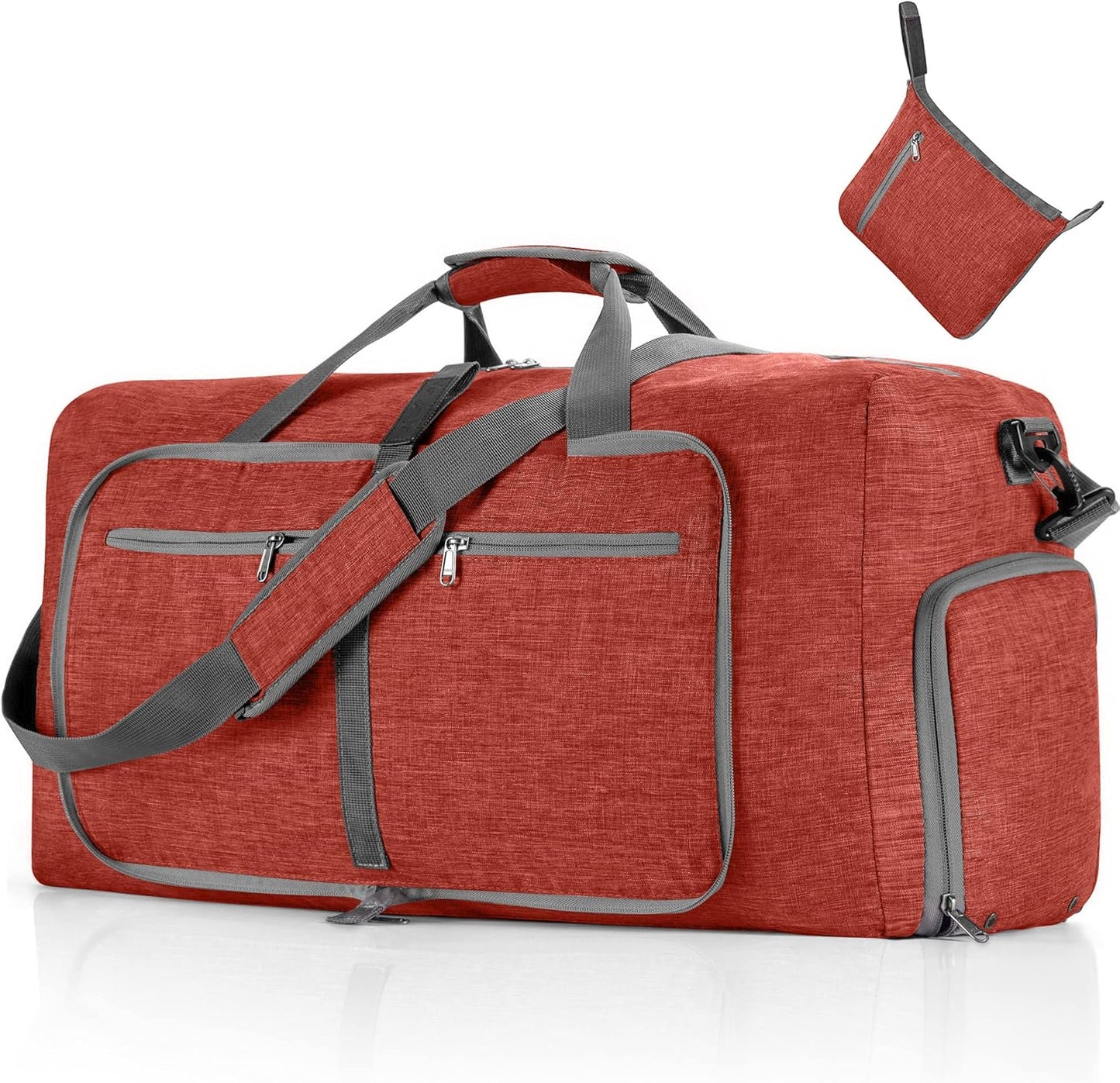 Foldable Travel Duffle Bag for Men with Shoes Compartment